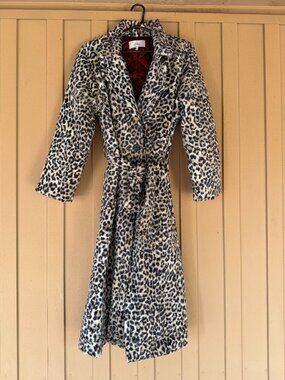 Leopard Print Plush Wrap Coat - THE GREAT